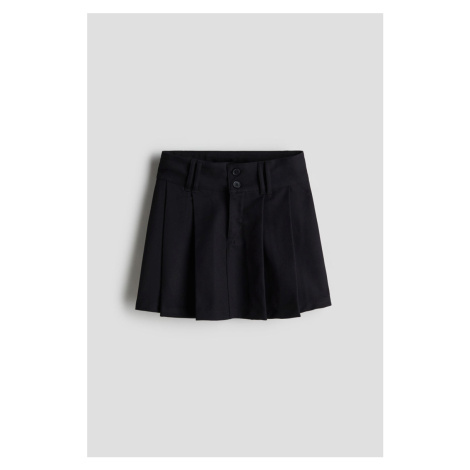 H & M - Skládaná áčková sukně - černá H&M