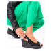 Praktické sandály dámské černé na klínku