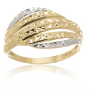 Prsten ze žlutého zlata bez kamínků PR0589F + DÁREK ZDARMA