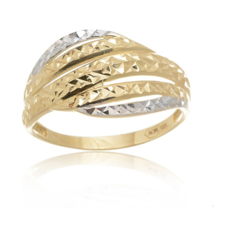 Prsten ze žlutého zlata bez kamínků PR0589F + DÁREK ZDARMA Veroma