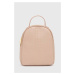 Kožený batoh Answear Lab dámský, růžová barva, malý, hladký