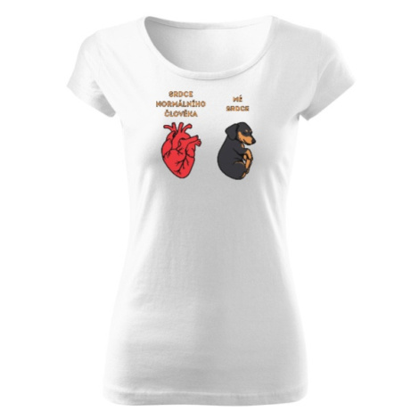 Dámské tričko Moje srdce má čtyři tlapky