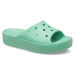 Crocs CLASSIC PLATFORM SLIDE Unisex nazouváky, světle zelená, velikost 36/37