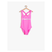 Koton Swimsuit - Pink - Plain