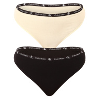 2PACK dámská tanga Calvin Klein vícebarevná (QD3990E-BP5)