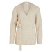 Vila Cardigan Ella L/S - Super Light Natural Melange Bílá