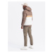 Colorful retro men's sports jacket - beige and white V2 OM-JALP-0175
