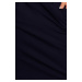 Tmavě modré dámské teplákové šaty s výstřihem na zádech model 6831757 - numoco