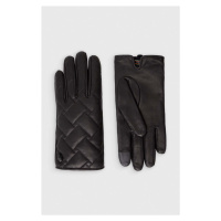 Kožené rukavice Kurt Geiger London dámské, černá barva