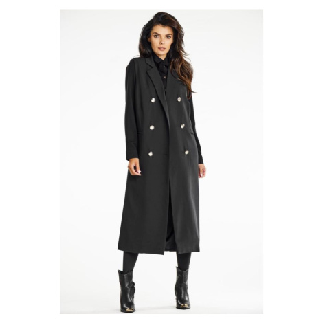 Dlouhá elegantní dámská vesta černé barvy