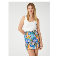 Koton Slim Fit Mini Skirt with Slits in the Side