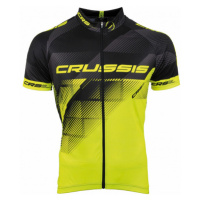 Cyklistický dres Crussis CSW-046 černá-fluo žlutá