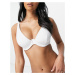 ASOS DESIGN fuller bust recycled step front underwired bikini top in white dd-g