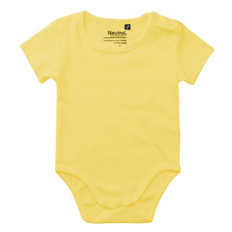 Neutral Kojenecké body s krátkým rukávem NE11030 Dusty Yellow