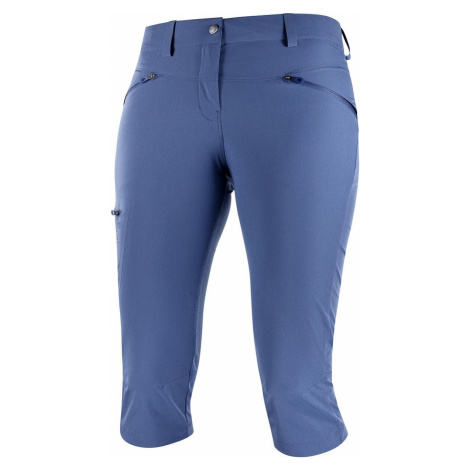 Kalhoty Salomon WAYFARER CAPRI W - tmavě modrá