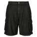 Organic Denim Cargo Shorts - black washed