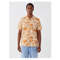 LC Waikiki Lcw Casual Regular Fit Short Sleeve Patterned Viscose Men's Shirt.
