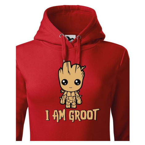 Dámská mikina Groot z filmu Strážci galaxie - Já jsem Groot na mikině BezvaTriko