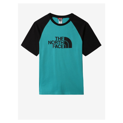 Černo-tyrkysové pánské tričko The North Face Raglan