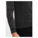 Ombre Clothing Pánský svetr s výstřihem do V v černé barvě V4 SWOS-0108