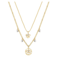 Brosway Půvabný pozlacený náhrdelník Lotosový květ Chakra BHKN065