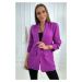 Elegantní sako s klopami tmavě fialové