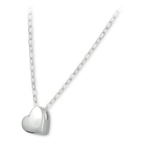 Brilio Silver Půvabný stříbrný náhrdelník Srdce 473 001 01761 04