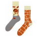 Šedo-oranžové ponožky Builder