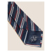 Modrá pánská pruhovaná kravata ze 100% hedvábí Marks & Spencer