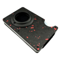 Daklos Carbon RFID karbonová mini pro AirTag s klipem černočervená
