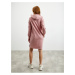 Světle růžové dámské mikinové šaty s kapucí ZOOT.lab Iriana