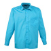 Premier Workwear Pánská košile s dlouhým rukávem PR200 Turquoise -ca. Pantone 312