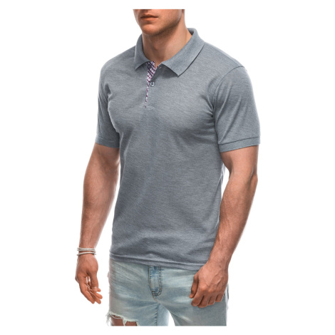 Edoti Men's plain polo shirt