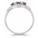 Prsten stříbrný s broušenými rubíny Ag 925 023319 RB - 62 mm 2,5 g