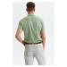 Pánská zelená vzorovaná košile s krátkými rukávy SKL3346