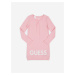 Růžové holčičí šaty Guess Interlock