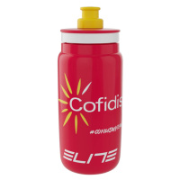 ELITE Cyklistická láhev na vodu - FLY COFIDIS 550ml - bílá/červená