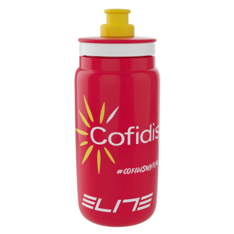 ELITE Cyklistická láhev na vodu - FLY COFIDIS 550ml - bílá/červená