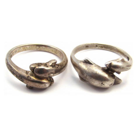 AutorskeSperky.com - Stříbrné zásnubní prsteny delfíni - S1068