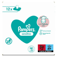 Pampers Sensitive vlhčené čisticí ubrousky pro děti pro citlivou pokožku 12x52 ks