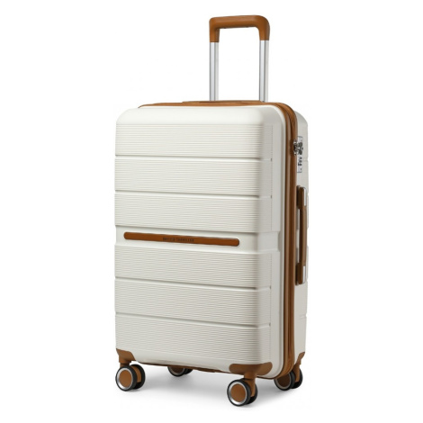 KONO British Traveller skořepinové zavazadlo polypropylen - krémová - 60L