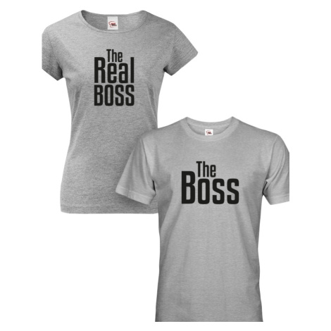 Párová trika The Boss a The Real Boss - ideální trika pro zamilované BezvaTriko