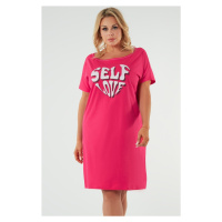 Noční košilka Italian Fashion Selfie - bavlna Malinově červená