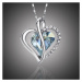 Éternelle Náhrdelník Swarovski Elements True Love modrý - srdíčko NH1012-11140206230401 Světle m