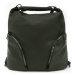 Tmavě zelená dámská kabelka s kombinací batohu Devara Tung Enterprise