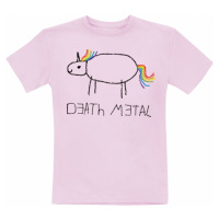 Tierisch Kids - Death Metal Unicorn detské tricko světle růžová