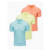 Set of men's pique knit polo shirts 3-pack - mix V14 Z28