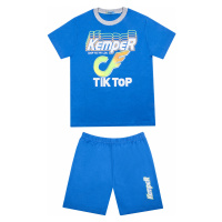 Chlapecké letní pyžamo - KUGO MP1560, modrá Barva: Modrá