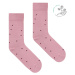 Kabak Unisex's Socks Burgundy Dots