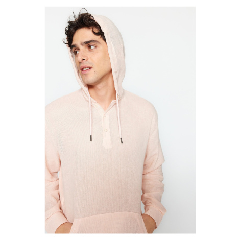 Trendyol Pánské Relaxační Košile v Pudrové Barvě